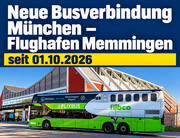 Neue Busverbindung: M&uuml;nchen und Flughafen Memmingen r&uuml;cken n&auml;her zusammen (&copy;Foto: Marrin Schmitz)